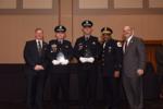  David McQuinn, ISPA President | Officers Jacek Leja and Justin Raether, Chicago Police Department 11th District | Superintendent Eddie Johnson, CPD | Lawrence Doria, ISPA Chairman